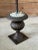 Metal Vintage Verdigris Metal Palm Tree Sculpture in Classical Urn For Sale - Image 7 of 11