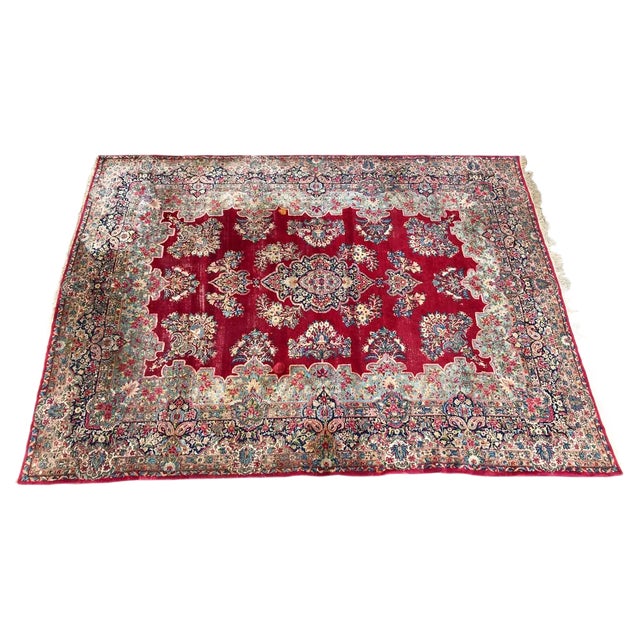 Large Kerman Rug with Savonnerie Design For Sale