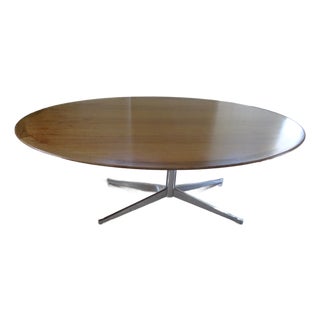 1970s Mid Century Modern Florence Knoll Oval Desk or Dining Table for Knoll For Sale