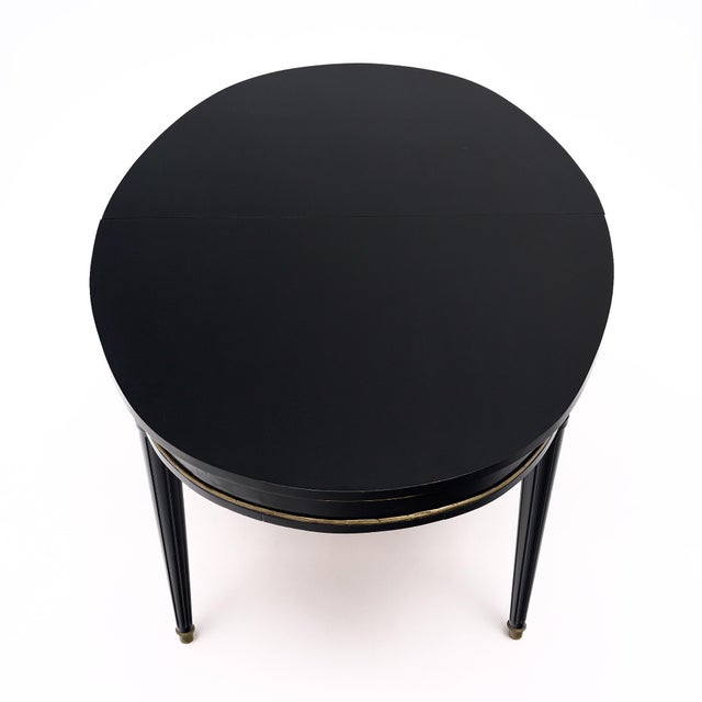 Black Louis XVI Ebonized Dining Table For Sale - Image 8 of 9
