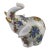 Vintage Lucky Elephant Figurine Hand Painted Floral Gilded Porcelain For Sale