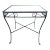 Early 21st Century Salterini Outdoor Patio Iron and Glass Square Dining Table, Attributed For Sale