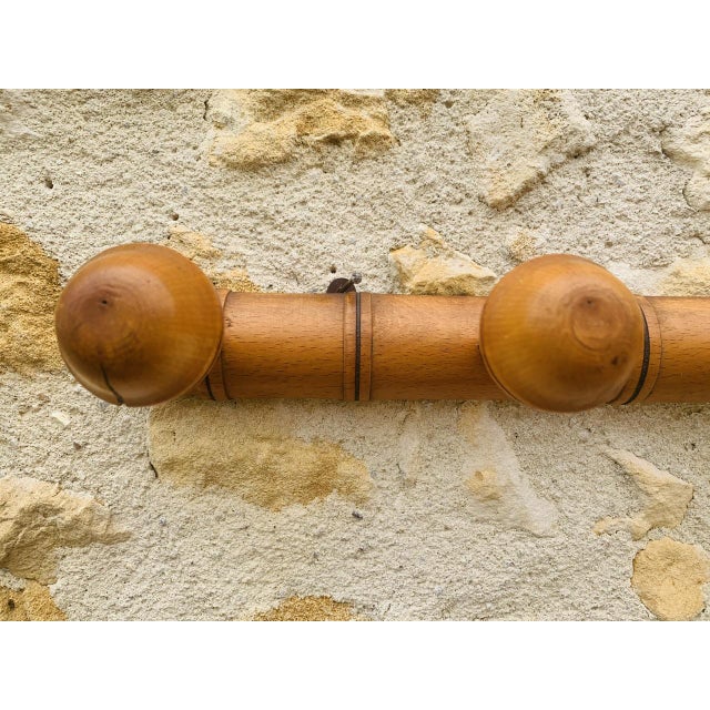 Mid-Century Modern Mid-Century Faux Bamboo Wall Mount Coat Rack, 1950s For Sale - Image 3 of 18