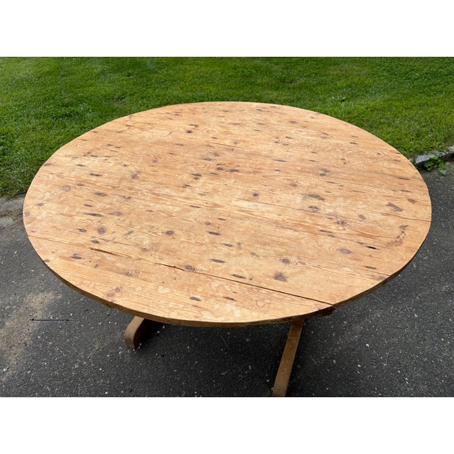 Wood Antique French Wine Tasting Table De Vendange For Sale - Image 7 of 16