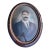 Antique Victorian Photograph of Gentleman With Mustache in Oval Wood Frame For Sale