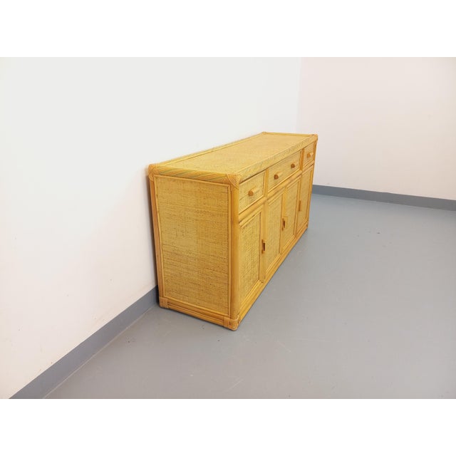 Vintage Woven Rattan Sideboard, 1970s For Sale - Image 11 of 18