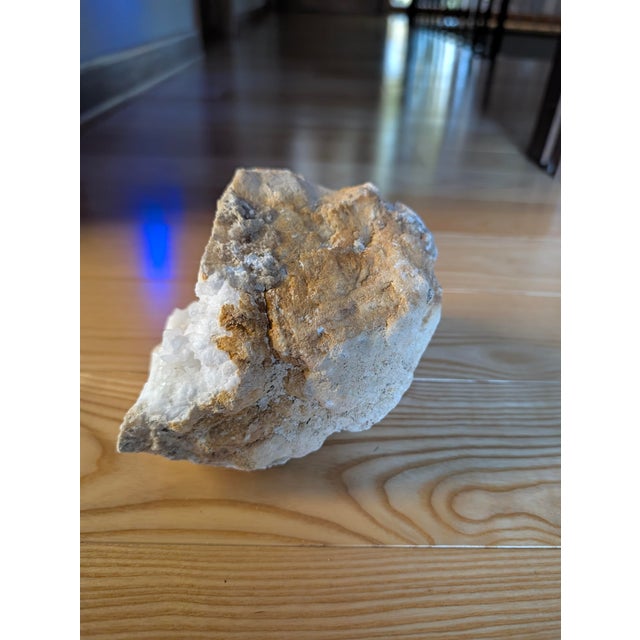 Gemstone Large White Quartz Crystal Geode Specimen – 5.59 Pounds For Sale - Image 7 of 10
