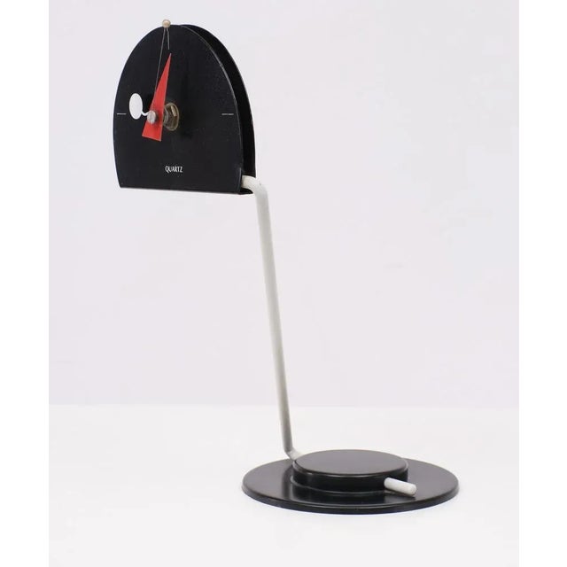 Black Table Clock by Nicolai Canetti for Artec, 1980s For Sale - Image 8 of 10