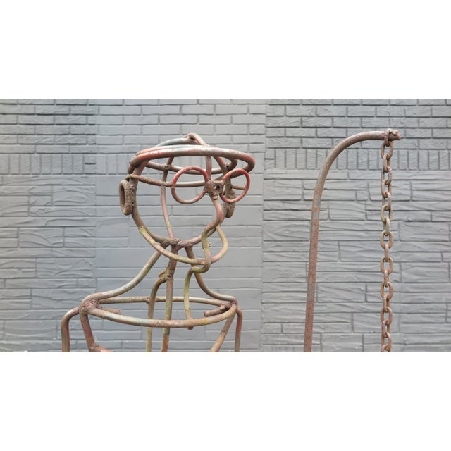 Metal A.R. Gately "Fisherman" Metal Garden Sculpture For Sale - Image 7 of 13
