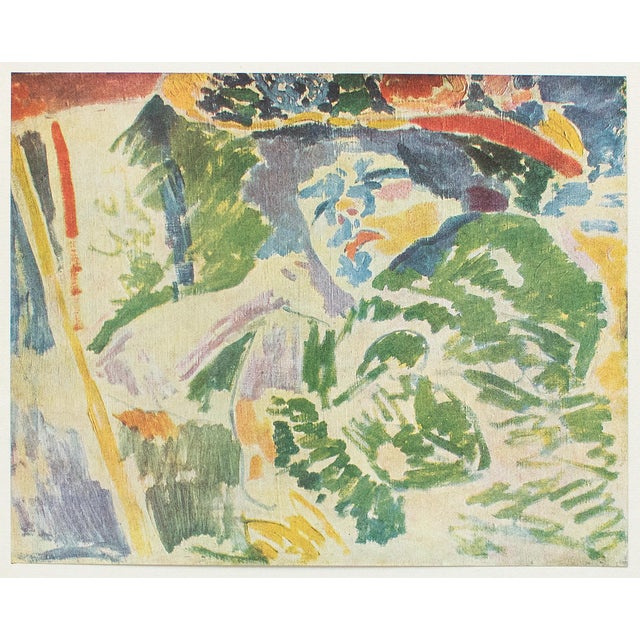 Paper 1950 After André Derain "The Woman at the Transatlantique", German Edition Offset Lithograph For Sale - Image 7 of 8