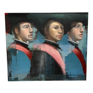 Philip Buller “Red Sash 2” Oil on Linen, Circa 2006 For Sale