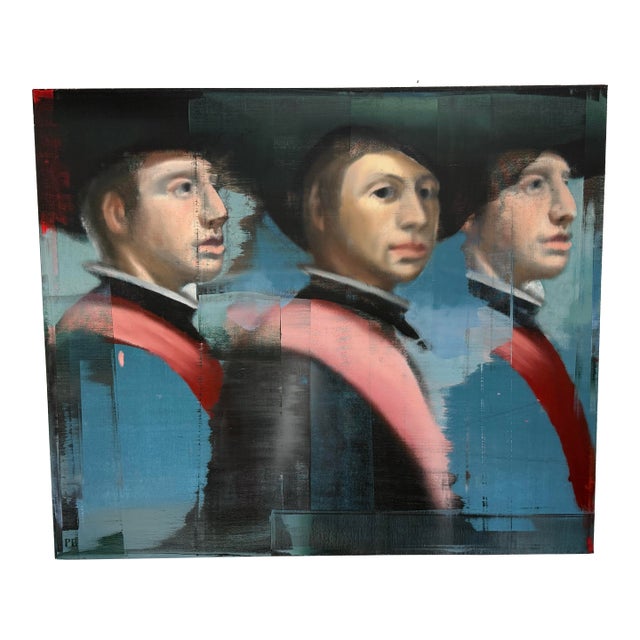 Philip Buller “Red Sash 2” Oil on Linen, Circa 2006 For Sale