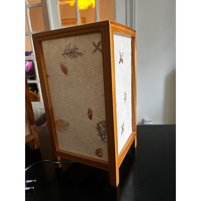 1970s Dried Flower Lamps, 1970s, Set of 2 For Sale - Image 5 of 14