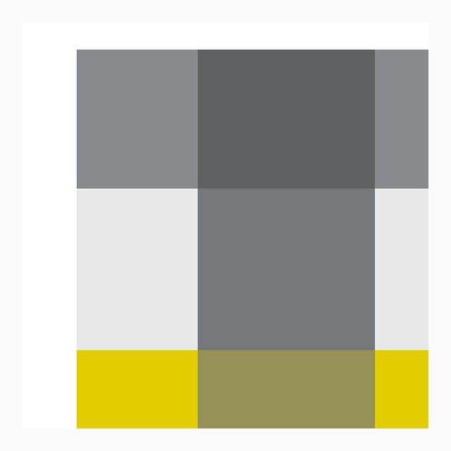 Plaid Gray and Mustard Fine Art Print 20" X 24" by Liz Roache For Sale - Image 4 of 6