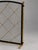 Vintage Brass and Black Metal Fireplace Screen with Geometric Lattice Design, 1940 For Sale - Image 4 of 5