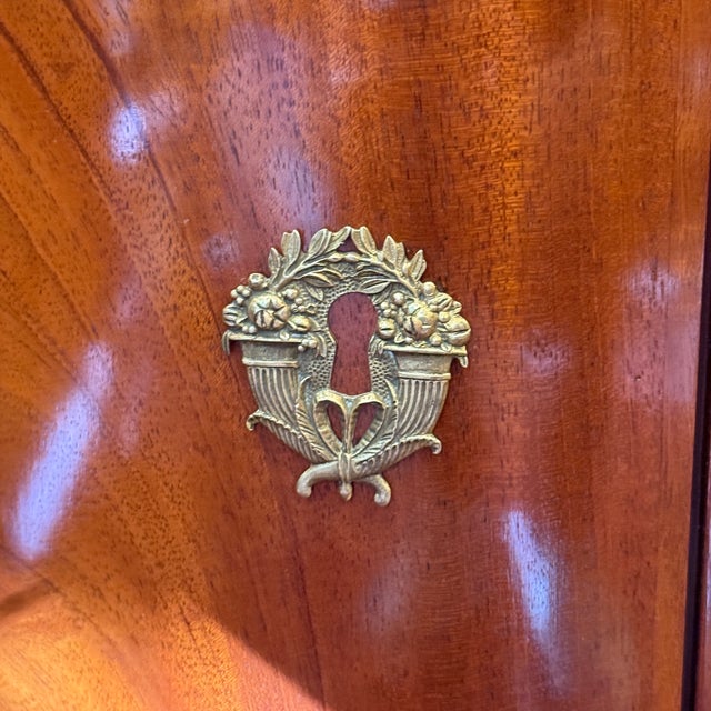 Biedermeier Demi Lune Half-Cabinet For Sale - Image 14 of 16