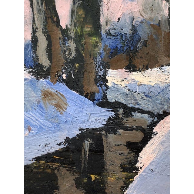 Oil Painting There Is a Stream in the Winter Forest Leonid Maistrenko For Sale - Image 6 of 10