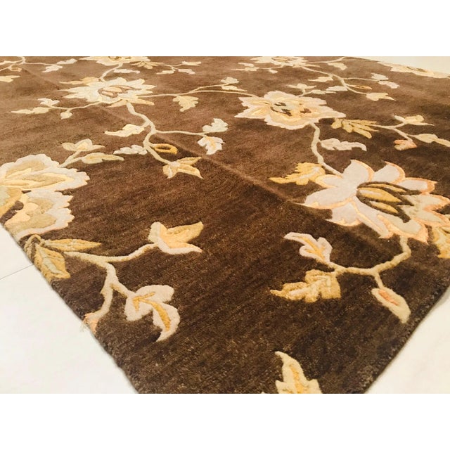 Nepalese Floral Rug, 1980s For Sale - Image 4 of 16