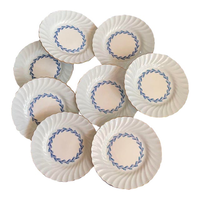Vintage Minton Cheviot Blue Bread & Butter Plates Set of 8 Chairish