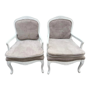 Pair of Vintage French Upholstered Armchairs