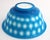 1900 - 1909 Rare Antique Chinese Peking Glass Bowl Aqua Blue Honeycomb Hexagon, Qing Dynasty For Sale - Image 5 of 8