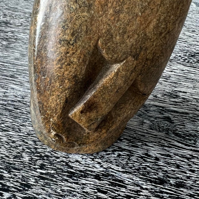 Zachariah Njobo Serious Villager Shona Serpentine Sculpture. Zachariah was born on 24 September 1962, in Birchenough...