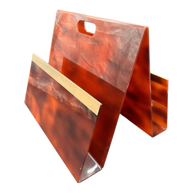 Magazine Holder in Plexiglass, Italy 1980s For Sale