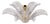 Large Art Deco Style Murano Glass Palm Leaf Ceiling Light from Mazzega, Italy 1960s For Sale