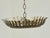 Mid 20th Century Spanish Gilt Metal Semi-Flush Crown Chandelier with Stylized Foliage For Sale In Atlanta - Image 6 of 12