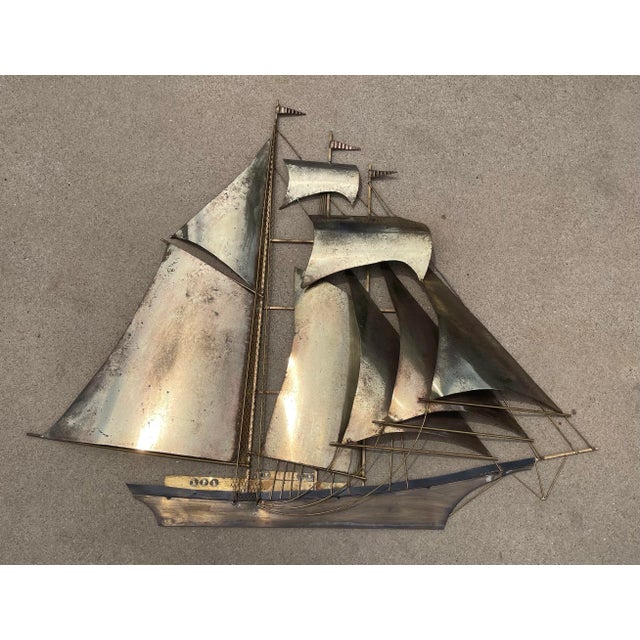 Vintage Brutalist Jere Style Ship Wall Art For Sale - Image 9 of 10