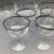 French French Platinum Rim Crystal Champagne/Sherbet Glasses-Set of 11 For Sale - Image 3 of 13