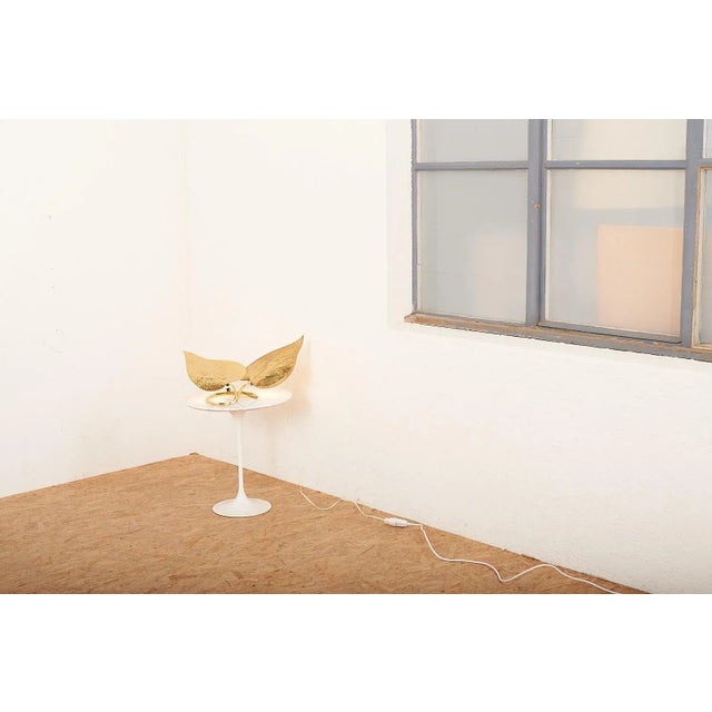 Vintage Italian Double Golden Leaf Sconce from Tommaso Barbi, 1970s For Sale - Image 11 of 14