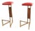 Stools in Wood and Metal, 1970s, Set of 2 For Sale
