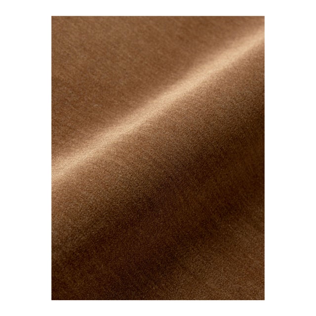Sample - The House of Scalamandré Tudor Velvet Fabric, Walnut For Sale