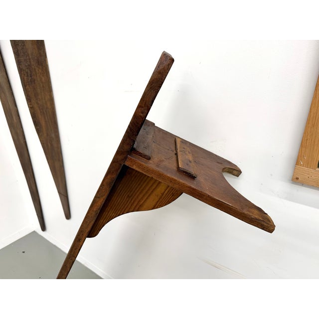 Large Farm Bench in Varnished Pine, 1950s For Sale - Image 13 of 14