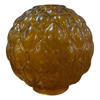 Gone With the Wind Amber Art Glass Quilted Bubbles. For Sale