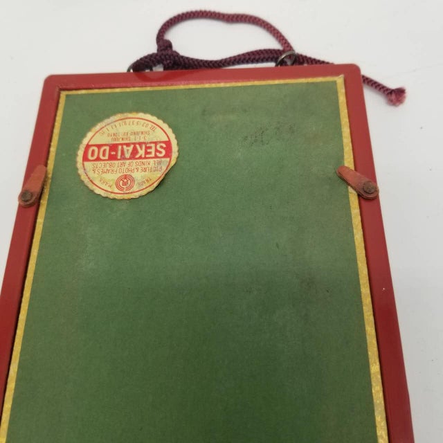 Vintage Japanese Edo-Style Woodblock Print – Red Sun and Abstract Sea Scene For Sale - Image 13 of 18