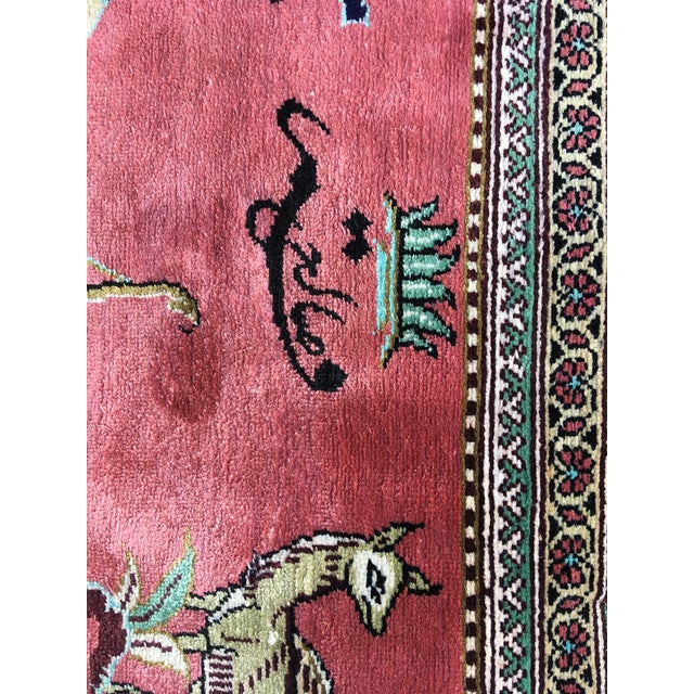 Vintage Silk Qum Rug, 1980s For Sale - Image 12 of 16