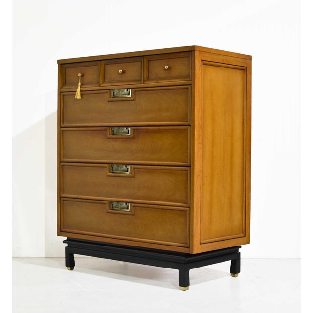 American of Martinsville Mid Century Highboy Dresser by American of Martinsville For Sale - Image 4 of 12