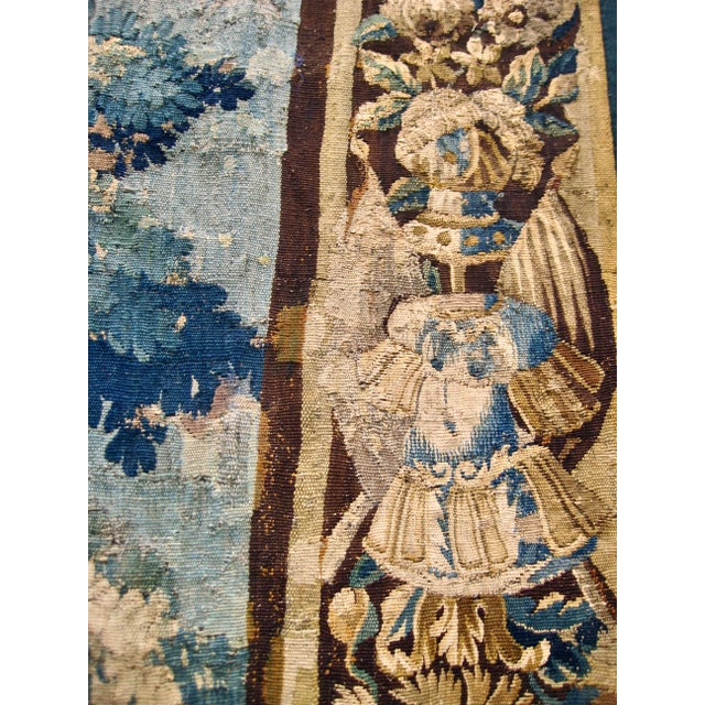 Early 18th Century French Aubusson Verdure Landscape and Royal Crown For Sale - Image 12 of 18