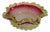 Victorian Frosted Cranberry Glass Preserve Bowl, 1880 For Sale