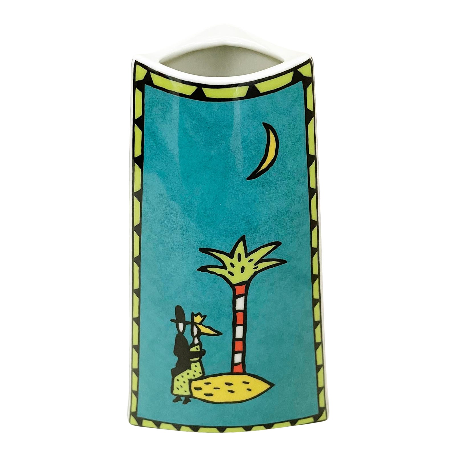 1980s Rosenthal 3 Sided Love Story Vase by Dorothy Hafner Chairish