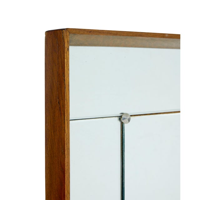 Mid-century Scandinavian deep-framed harlequin mirror circa 1950. Fine quality Swedish-made vintage mirror, likely to have...