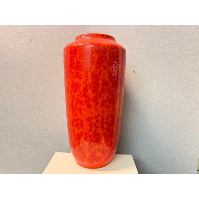 Vintage 517-50 Orange Fat Lava Floor Vase from Scheurich, 1970s For Sale - Image 9 of 16