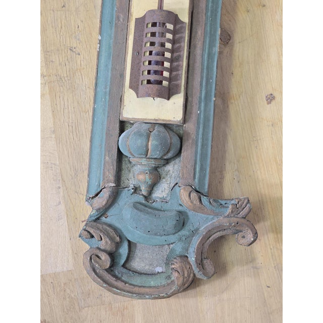 Louis XVI Directoire Style Lacquered Gilt Wood Thermometer, 18th-19th Century For Sale - Image 4 of 14