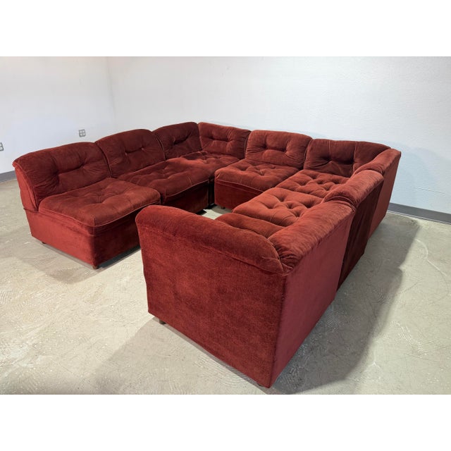 Selig Vintage Modular Pit Sectional Sofa, 7pcs For Sale - Image 4 of 12