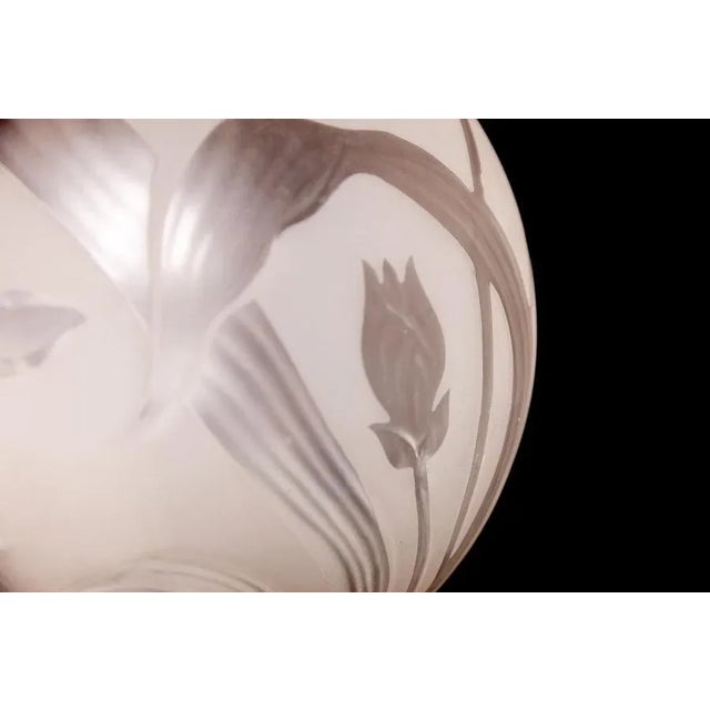 Liberty Engraved Glass Sphere Chandelier or Lantern, Italy, 1940 For Sale - Image 13 of 16