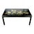 Black Hand-Painted Golden Chinese-Style Lotus Coffee Table For Sale
