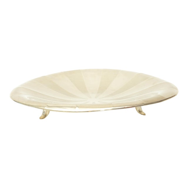 Mid Century Modern Silver- Plate Footed Bowl, Germany, 1950's For Sale