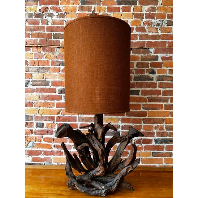 1970s Sculptural Driftwood Table Lamp For Sale - Image 9 of 10